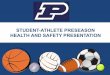 HEALTH AND SAFETY PRESENTATION STUDENT-ATHLETE …
