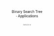 Binary Search Tree - Applications - SKKU