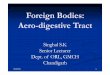 Foreign Bodies: Aero-digestive Tract