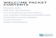 WELCOME PACKET CONTENTS