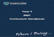 Year 9 2021 Curriculum Handbook - St Eugene College