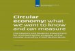 Circular economy: what we want to know and can measure