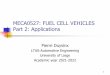 MECA0527: FUEL CELL VEHICLES Part 2: Applications