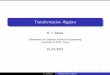 Transformation Algebra - Computer Science and Engineering