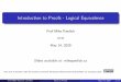 Introduction to Proofs - Logical Equivalence