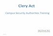 Clery Act - Campus Security Authority Training - Skidmore College