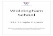 13+ Sample Paper Title Page - Woldingham School