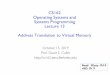CS162 Operating Systems and Systems Programming Lecture 13 