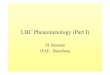 LHC Phenomenology (Part I) - Benasque