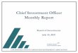 Chief Investment Officer Monthly Report