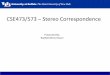 CSE473/573 – Stereo Correspondence