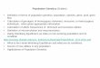 Population Genetics (Outline) • Definition of terms of 