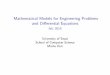 Mathematical Models for Engineering Problems and - Minho Kim