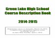 2014-2015 Course Description Handbook - Green Lake School District