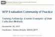 WTP Evaluation Community of Practice Webinar Presentation