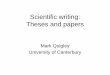 Scientific writing: Theses and papers
