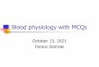 Blood physiology with MCQs