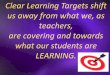us away from what we, as teachers, are covering and 
