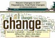 Recent Changes in DOT Regulations, Final Rule Changes 