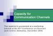 Capacity for Communication Channels