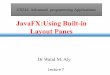 JavaFX:Using Built-in Layout Panes