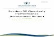 Section 52 Quarterly Performance Assessment Report