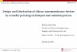 Design and fabrication of silicon nanomembrane devices by 
