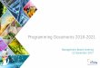 Programming Documents 2018-2021 - Europa