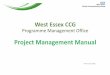 Project Management Manual - West Essex CCG