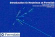 Introduction to Neutrinos at Fermilab