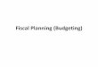 Fiscal Planning (Budgeting) - Weebly