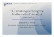 TEN Challenges Facing the Mathematics Education Community