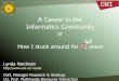 A Career in the Informatics Community