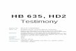 HB 635, HD2