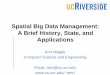 Spatial Big Data Management: A Brief History, State, and 