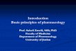 Basic principles of pharmacology Introduction