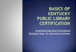 Continuing Education Consultants Kentucky Dept. for 
