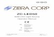 LIT-168 A ZIBRA CORPORATION LED LIGHT SOURCE OPERATOR 