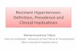 Resistant Hypertension: Definition, Prevalence and 