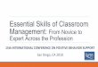 Essential Skills of Classroom Management: From Novice to 