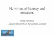 Nutrition, efficiency and emissions