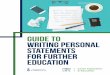 Guide to Writing Personal Statements for Further Education