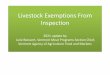 Livestock Exemptions From Inspection