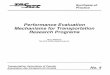 Performance Evaluation Mechanisms for Transportation Research