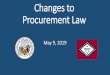 Changes to Procurement Law