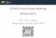 CC4913 Final Project Briefing Winter 2015