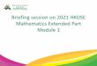 Mathematics Extended Part module 1 briefing session