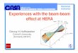 Experiences with the beam-beam effect at HERA
