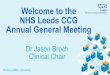 Welcome to the NHS Leeds CCG Annual General Meeting
