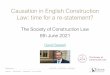 Causation in English Construction Law: time for a re 